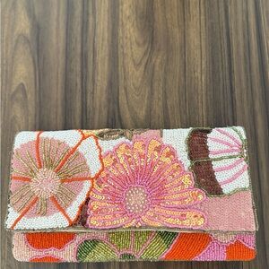Lulu’s Floral Beaded Clutch